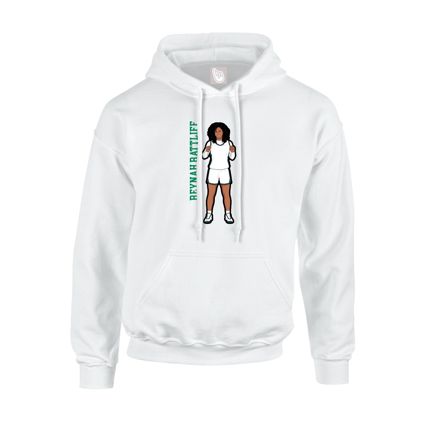 Youth Hoodie — Name Vertical in White