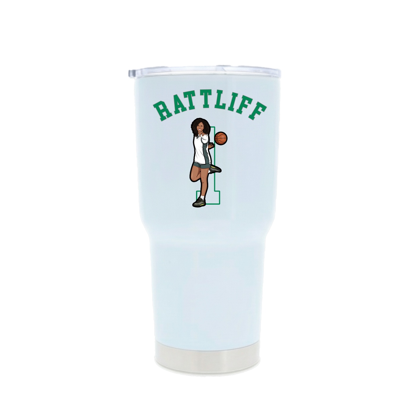 30oz Stainless Steel Tumbler — Shirsey Arch in White