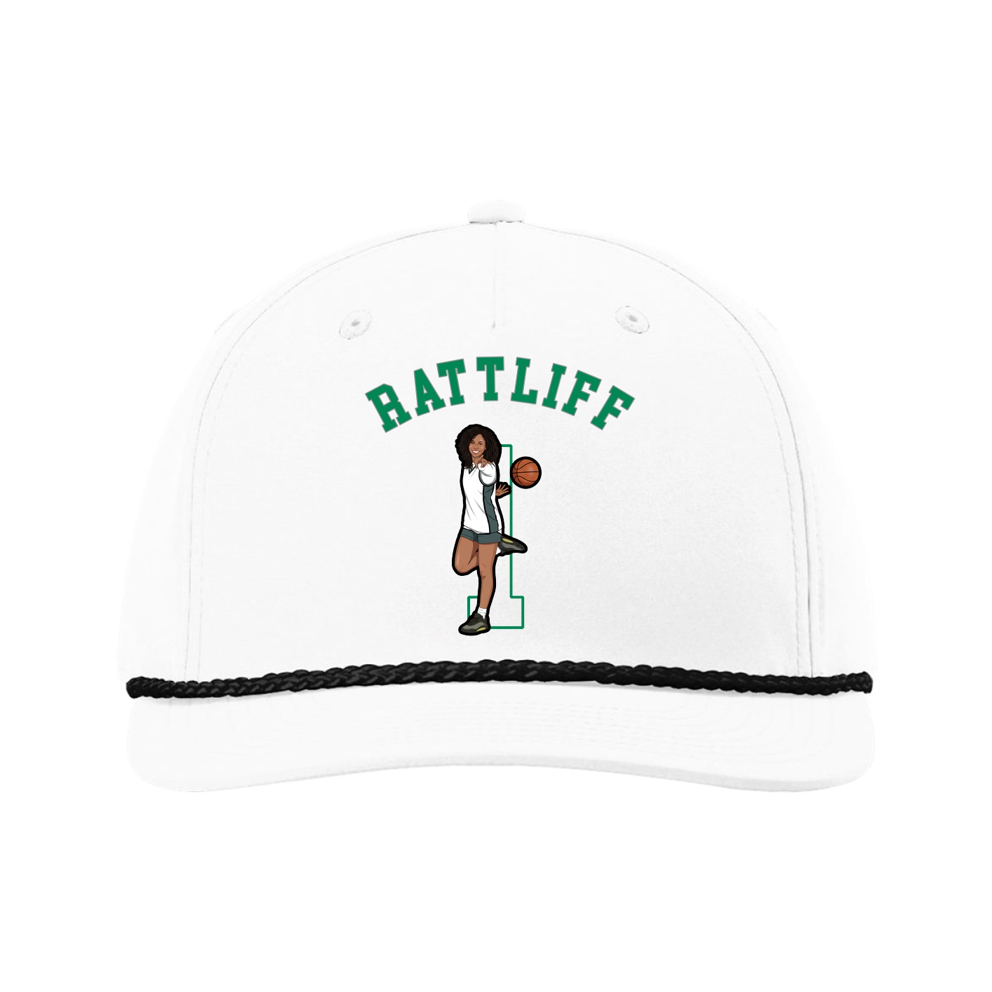 Five-Panel Classic Rope Cap — Shirsey Arch in White