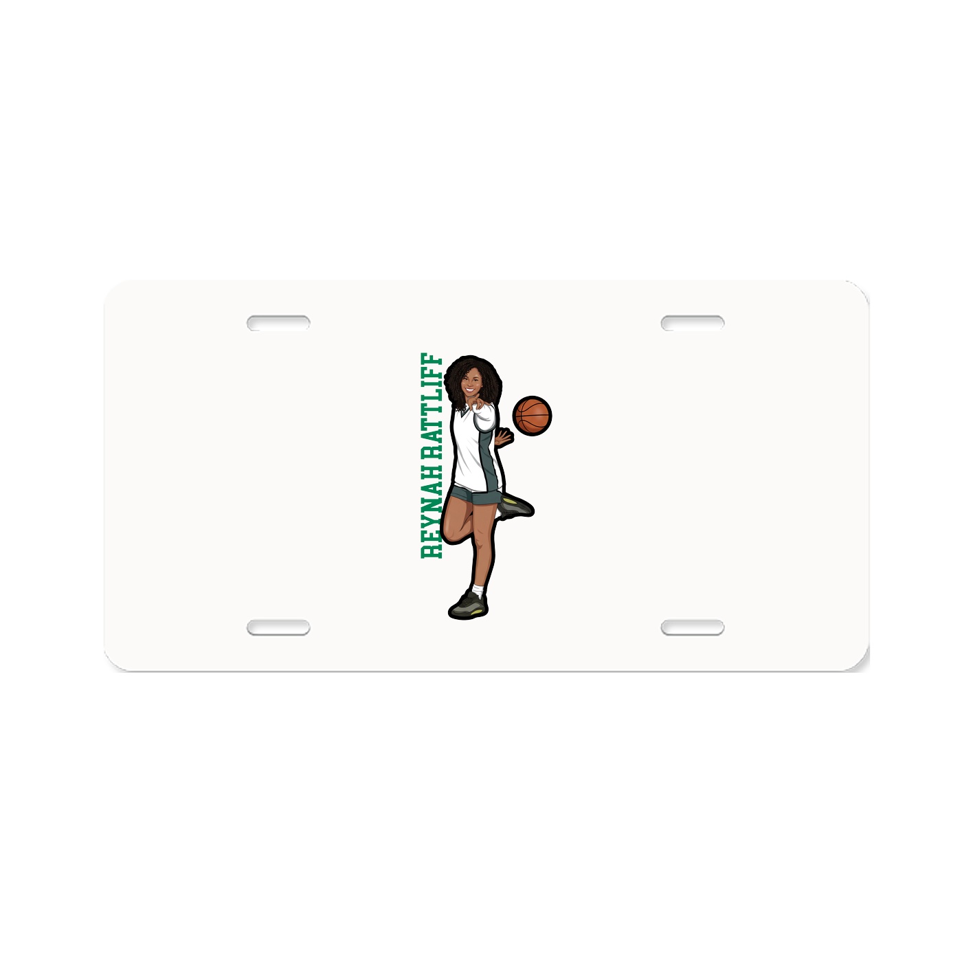 License Plate — Name Vertical in Classic