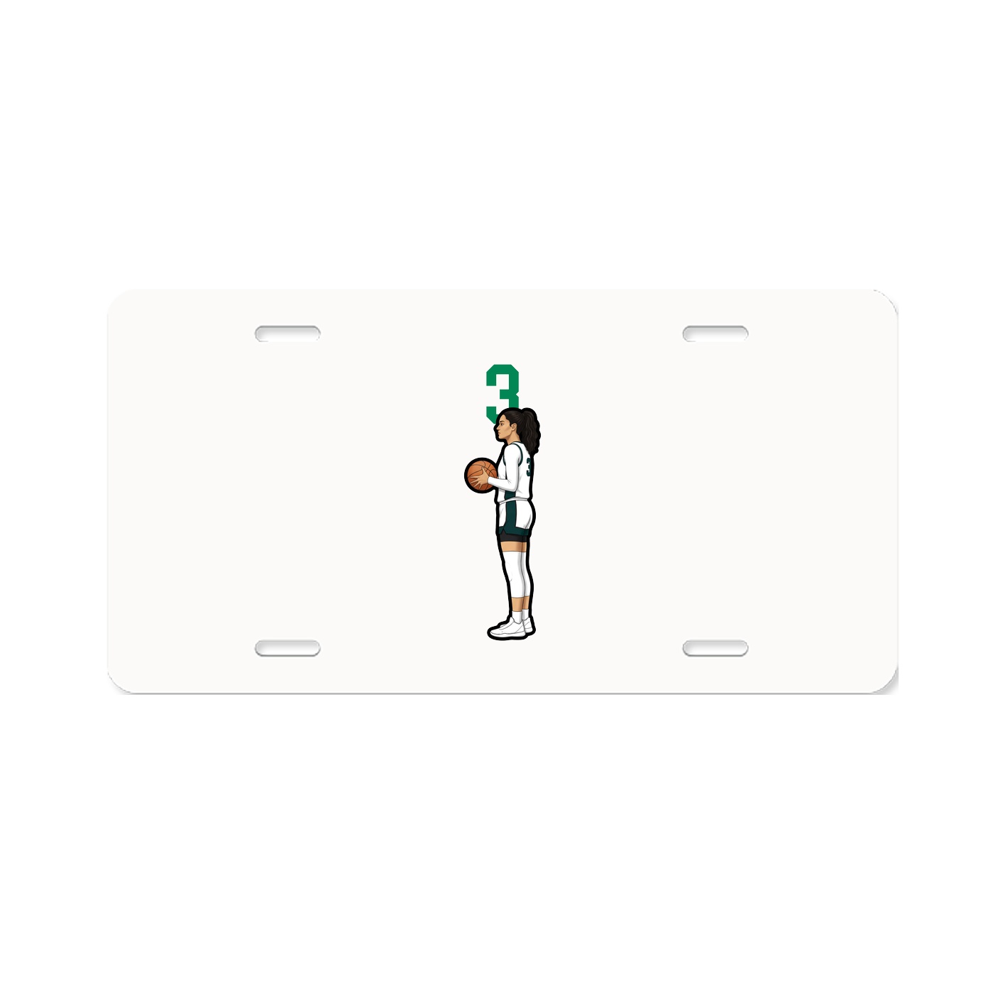License Plate — Number Top in Classic