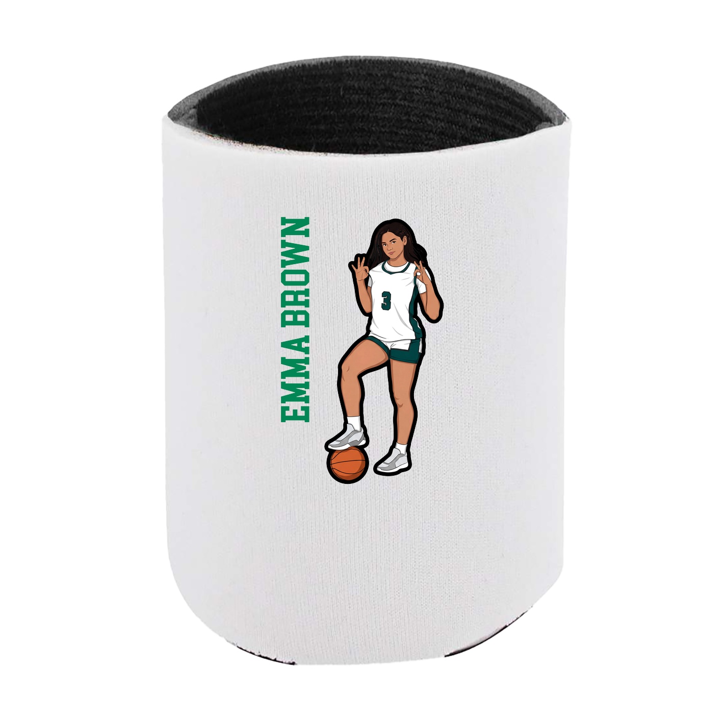 Can Holder — Name Vertical in White