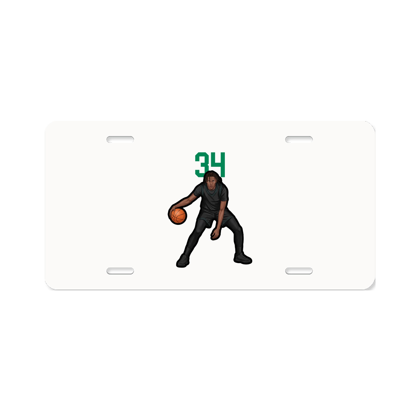 License Plate — Number Top in Classic