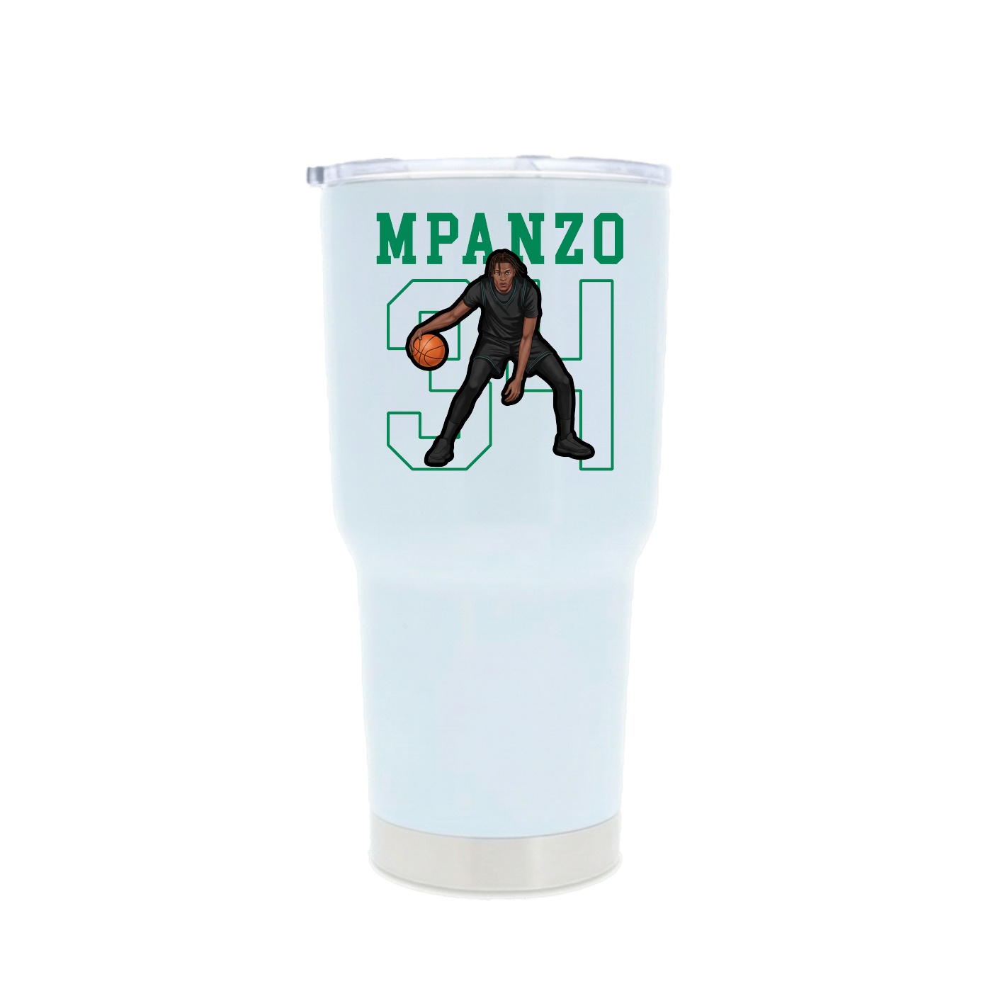 30oz Stainless Steel Tumbler — Shirsey in White
