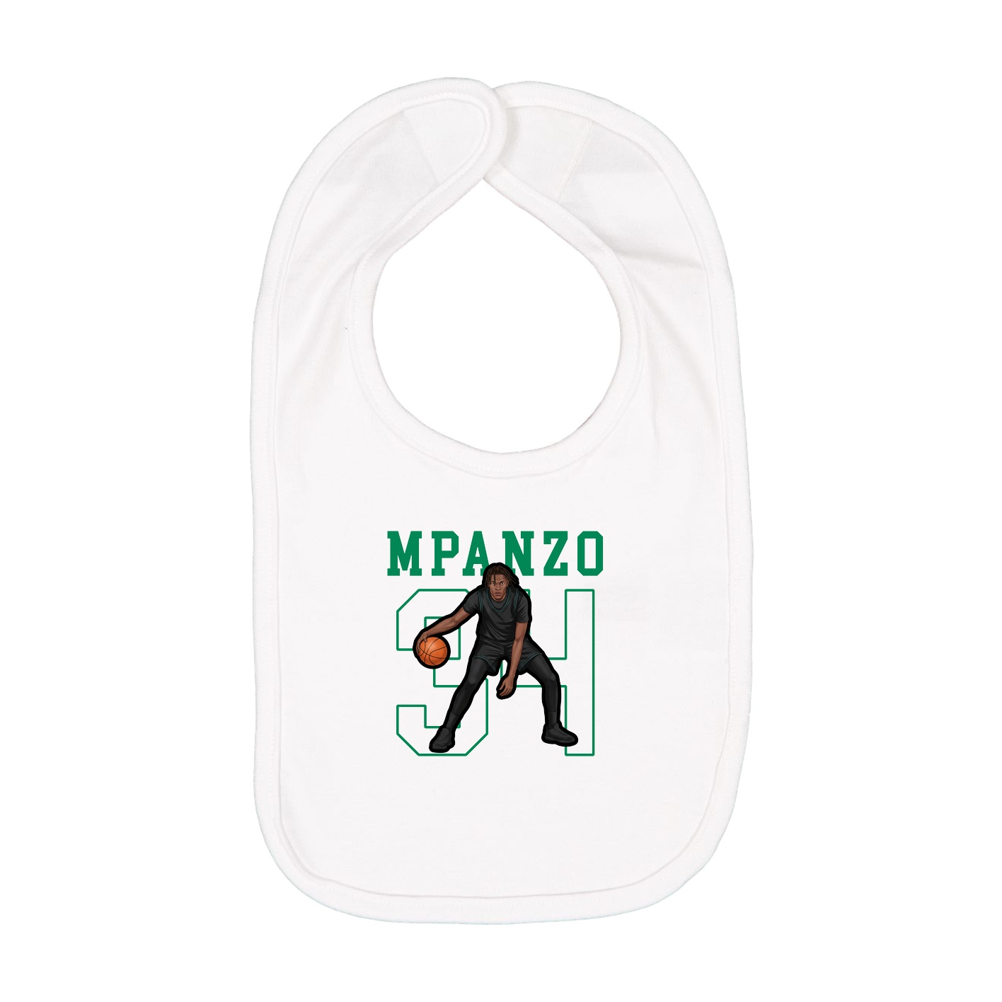 Infant Bib — Shirsey in White