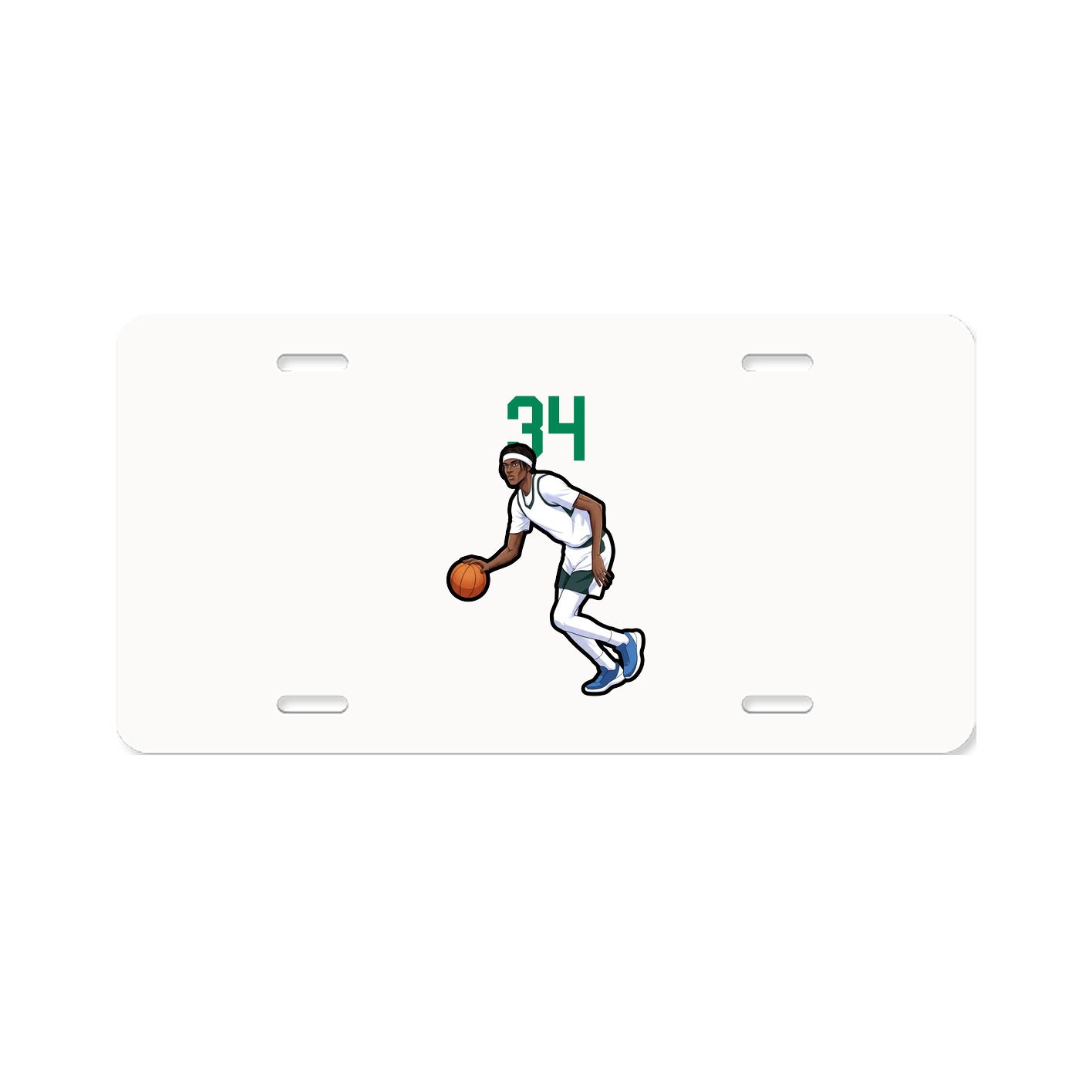 License Plate — Number Top in Classic