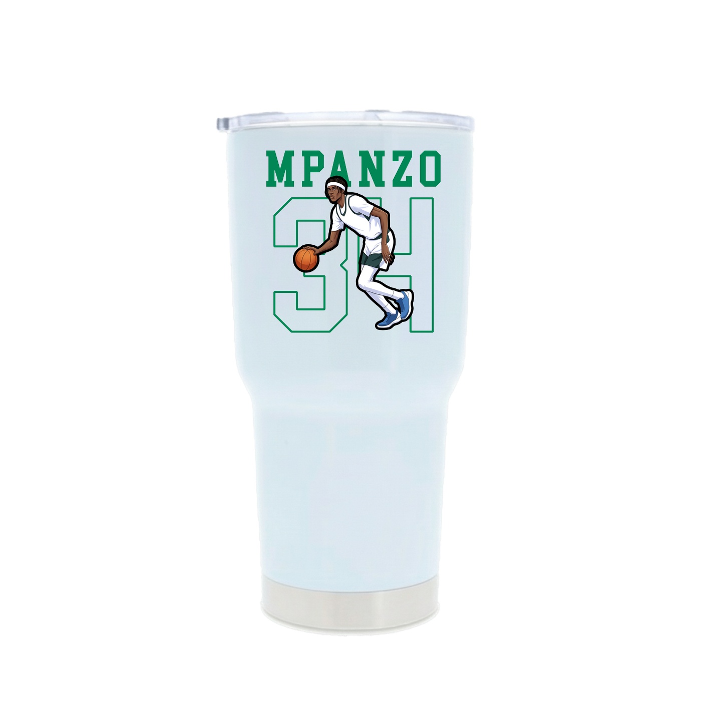 30oz Stainless Steel Tumbler — Shirsey in White