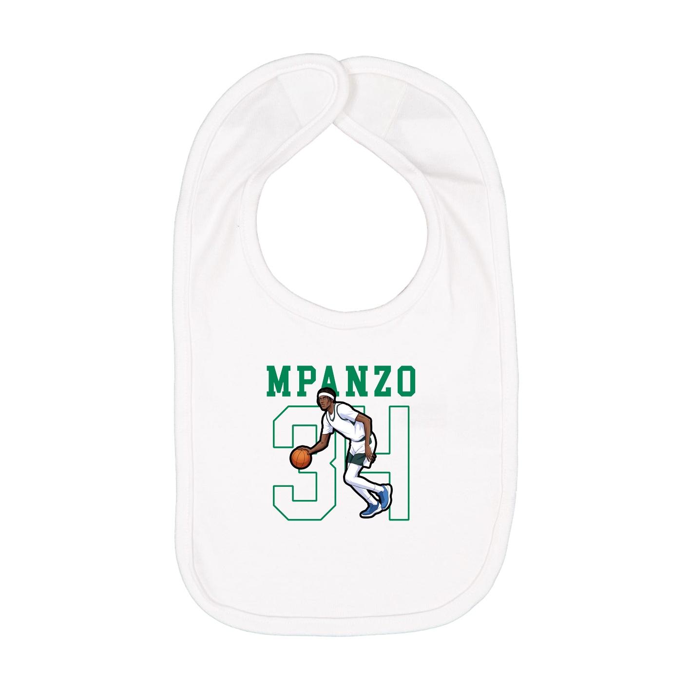 Infant Bib — Shirsey in White