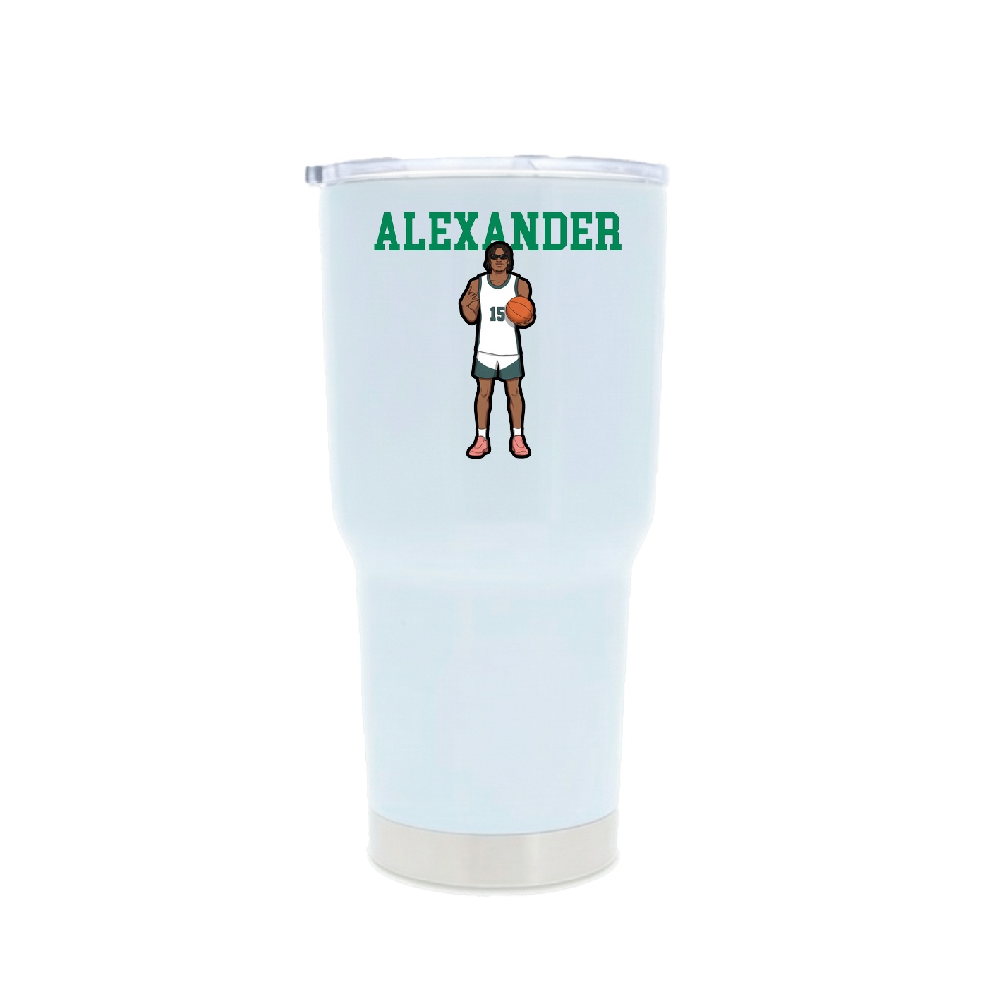 30oz Stainless Steel Tumbler — Shirsey in White