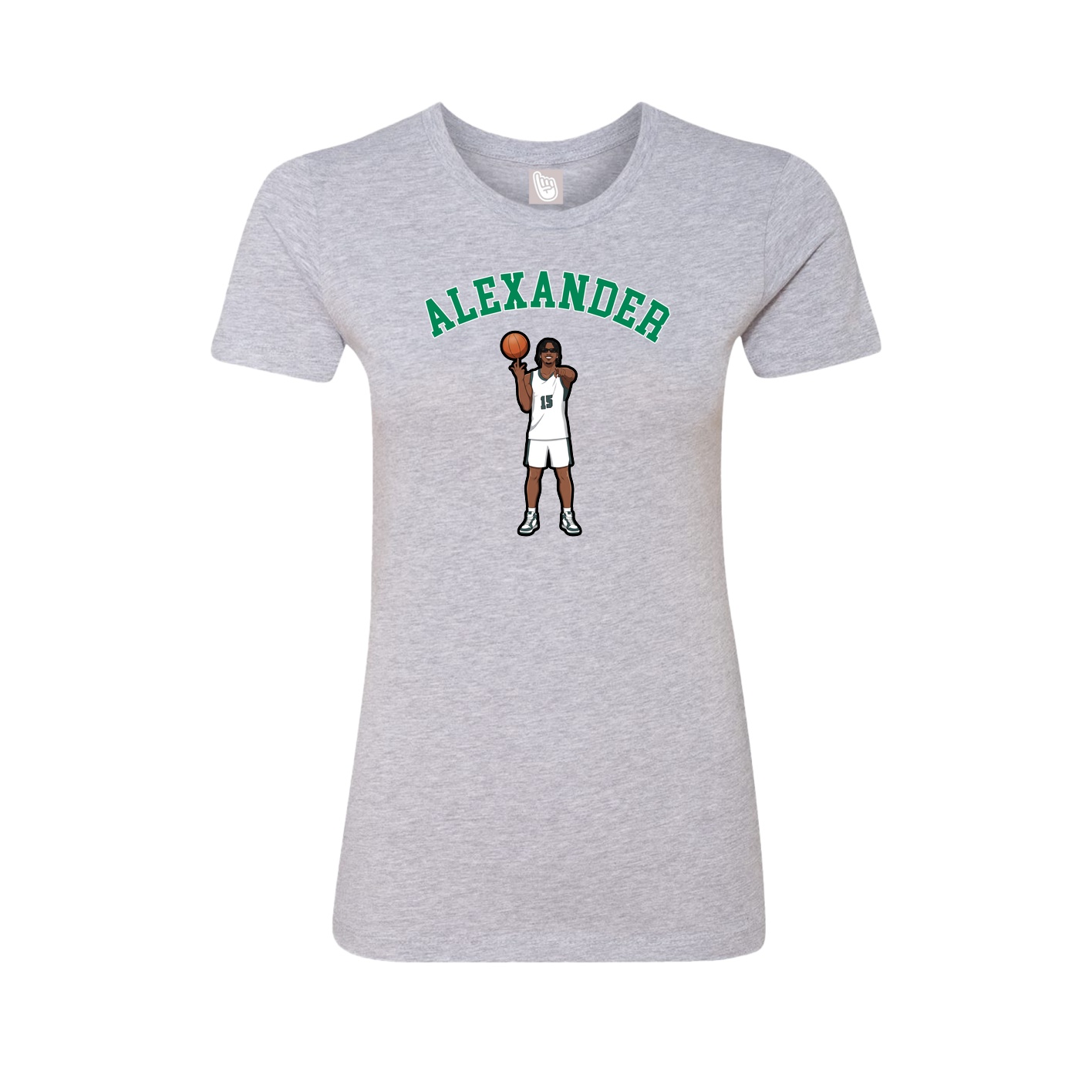 Fitted Women's Tee — Shirsey Arch in Grey
