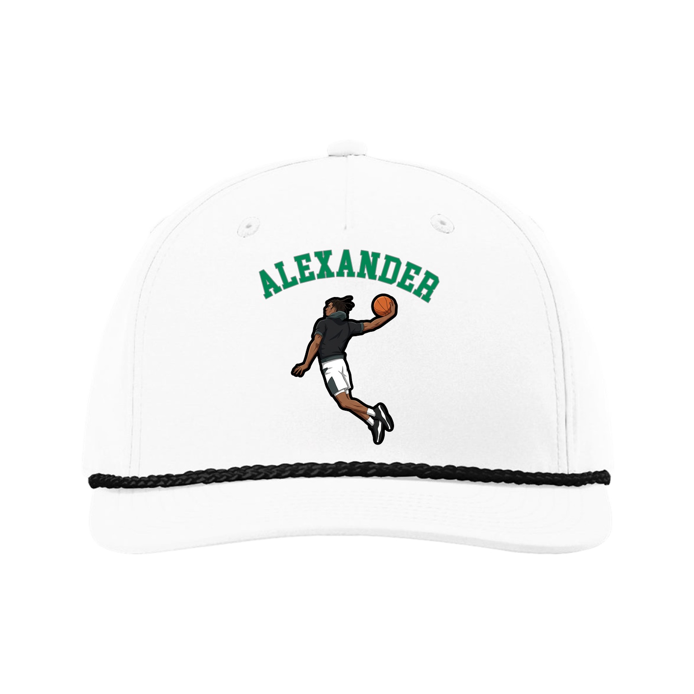 Five-Panel Classic Rope Cap — Shirsey Arch in White