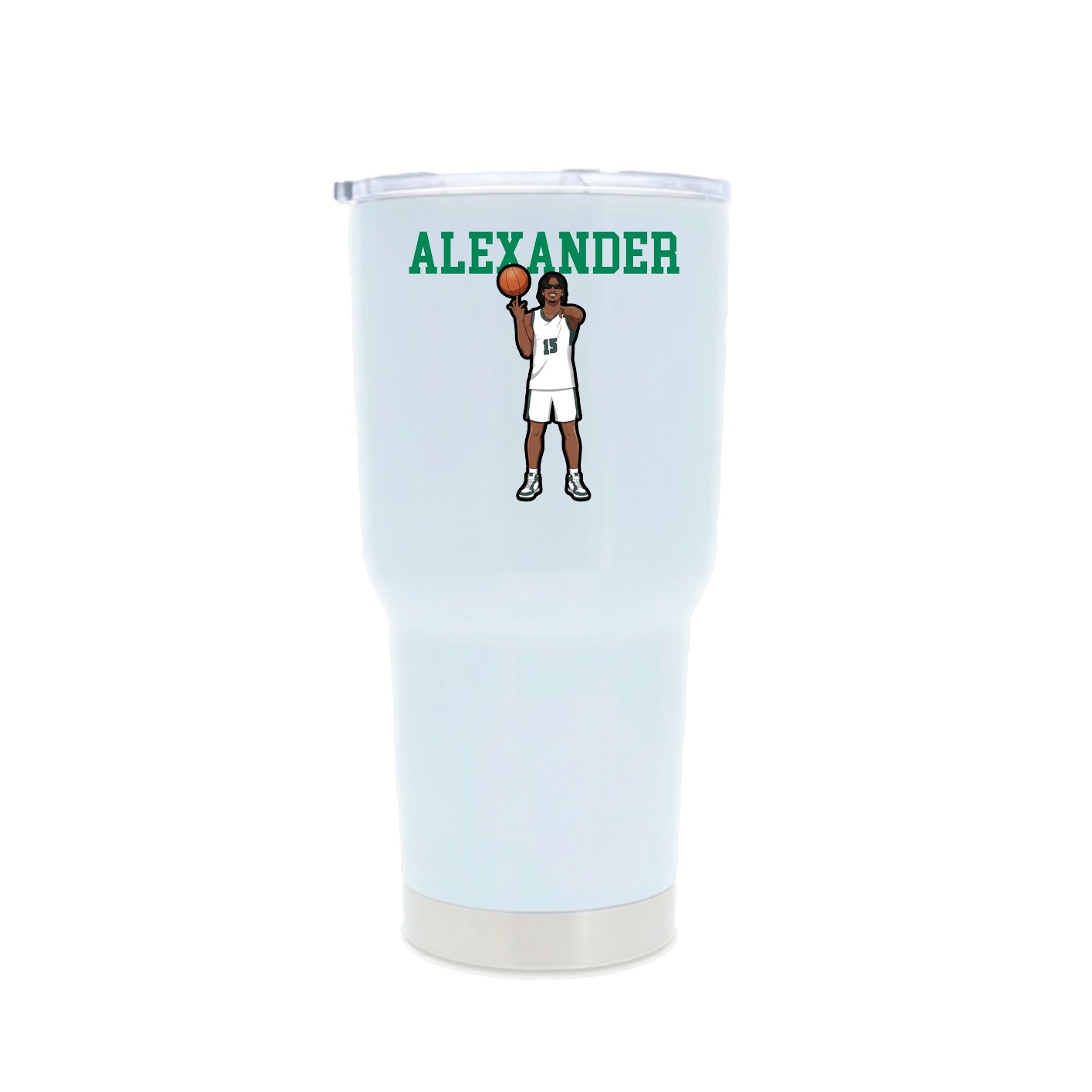 30oz Stainless Steel Tumbler — Shirsey in White