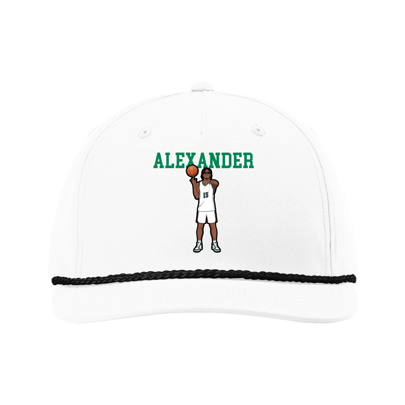 Five-Panel Classic Rope Cap — Shirsey in White