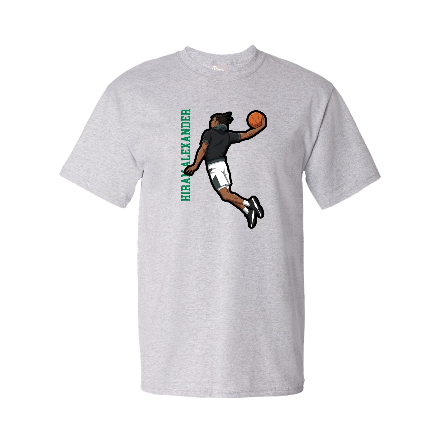Tee — Name Vertical in Grey