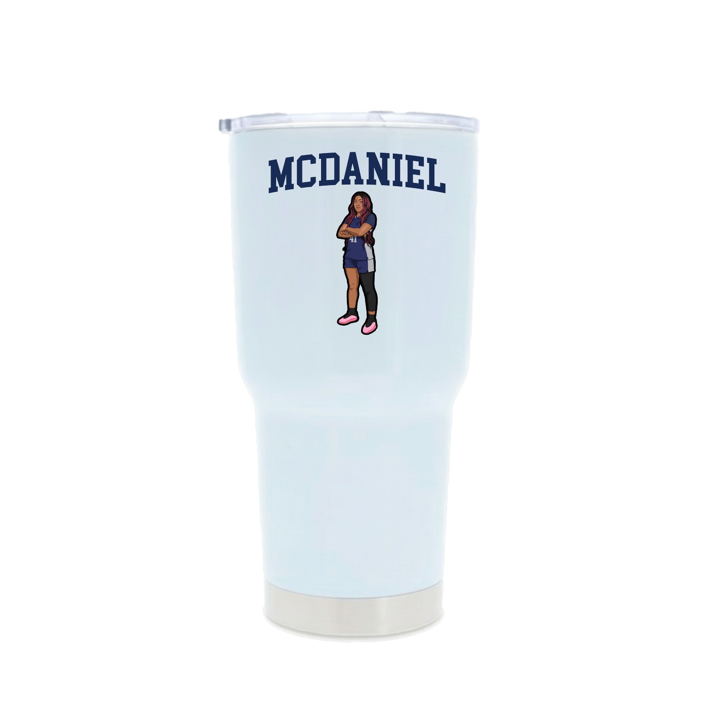 30oz Stainless Steel Tumbler — Shirsey in White