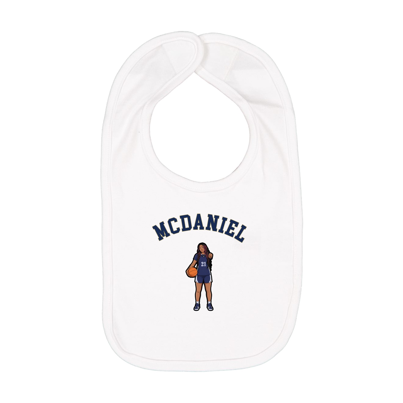 Infant Bib — Shirsey Arch in White