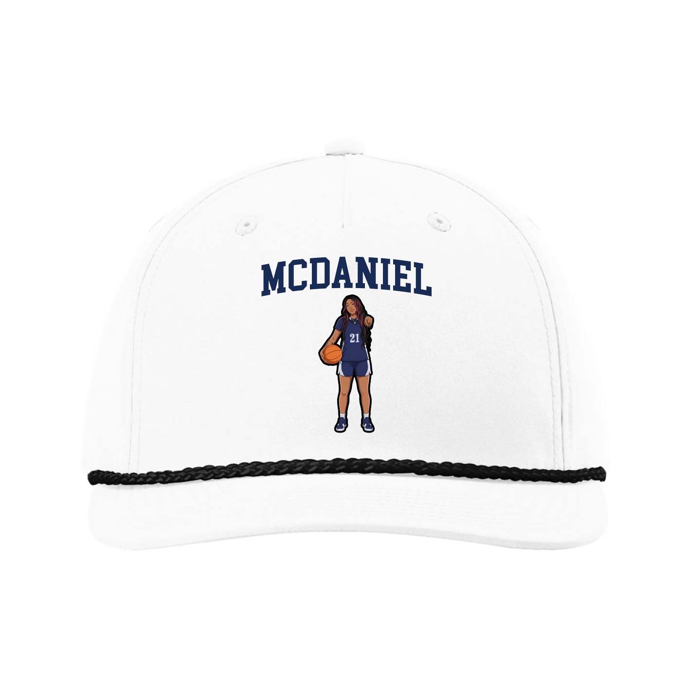 Five-Panel Classic Rope Cap — Shirsey in White