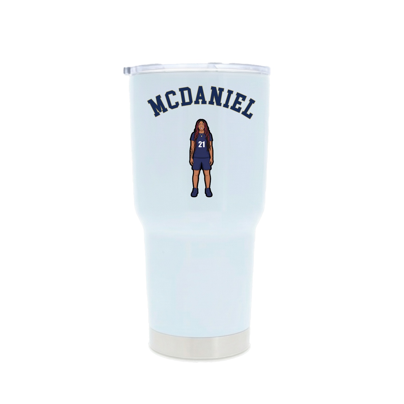 30oz Stainless Steel Tumbler — Shirsey Arch in White