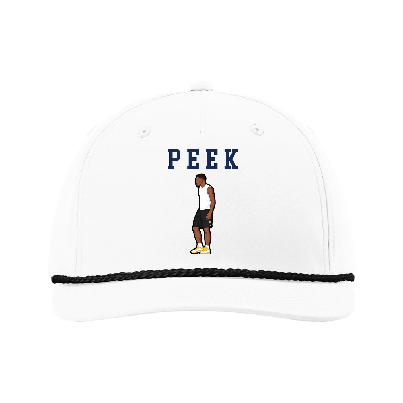 Five-Panel Classic Rope Cap — Shirsey in White