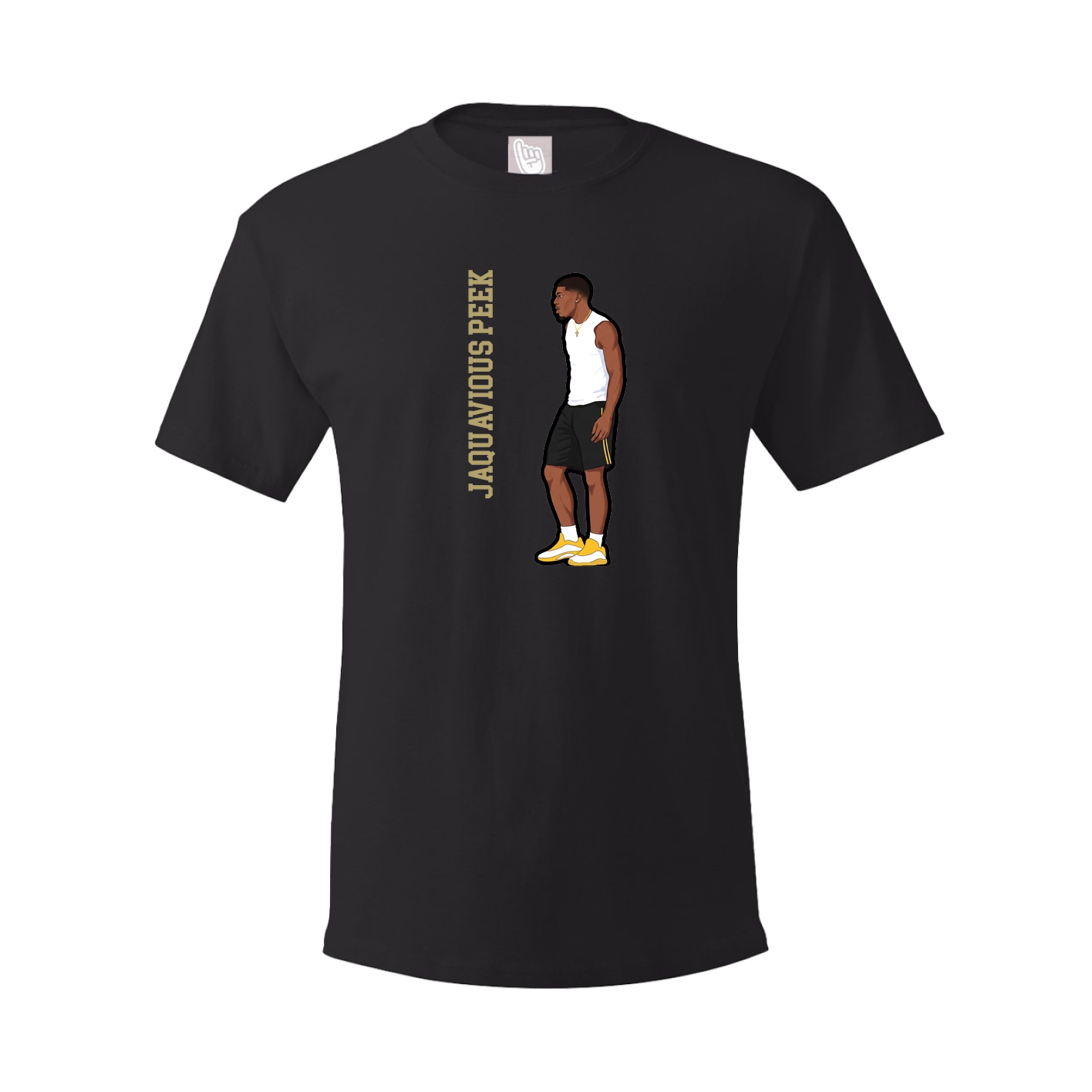 Youth Tee — Name Vertical in Black