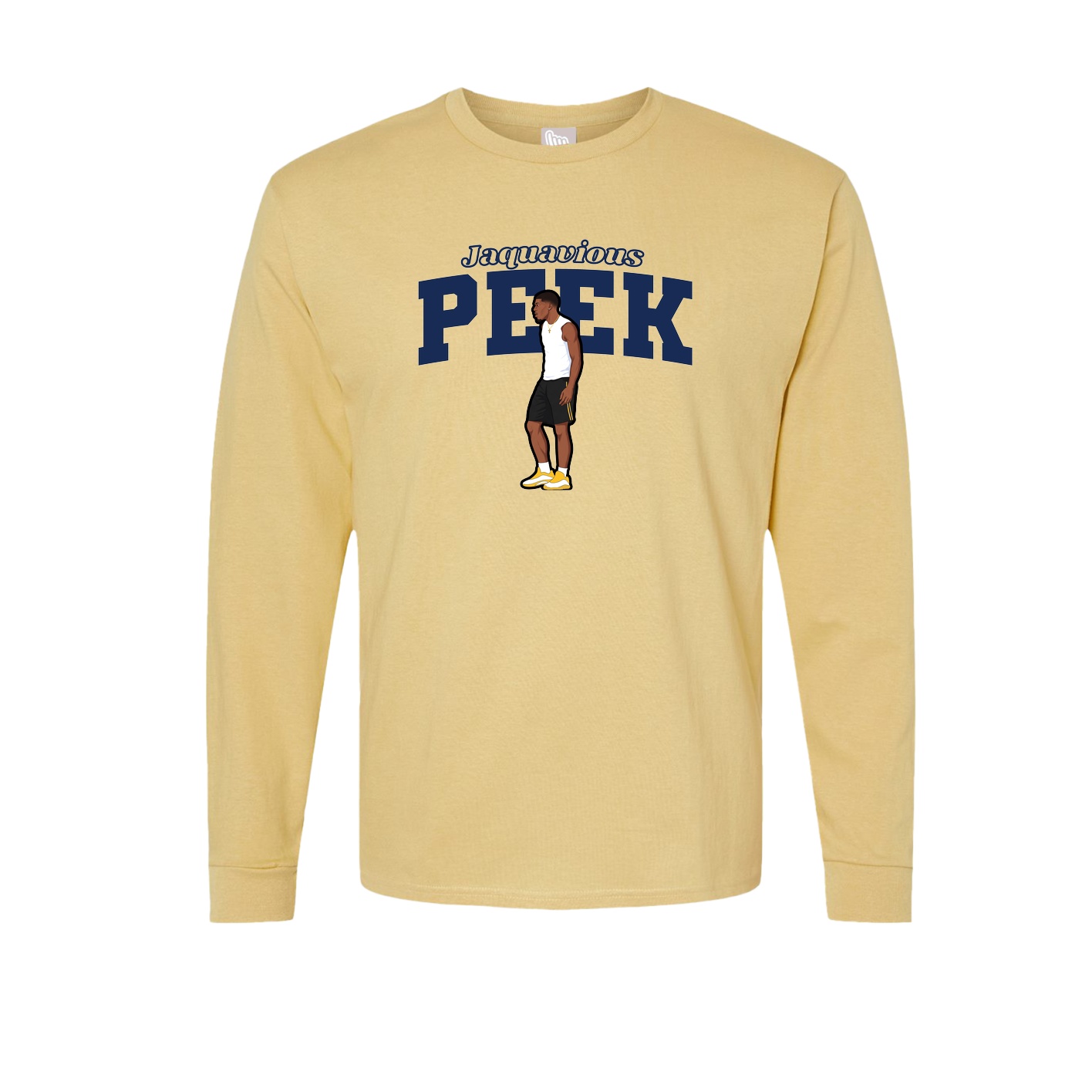 Long Sleeve Tee — Name Arch in Vegas Gold