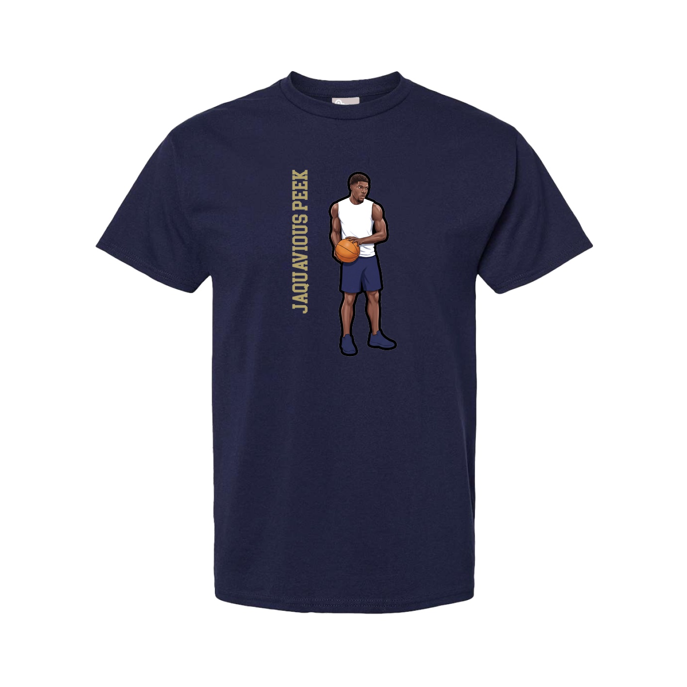 Tee — Name Vertical in Navy