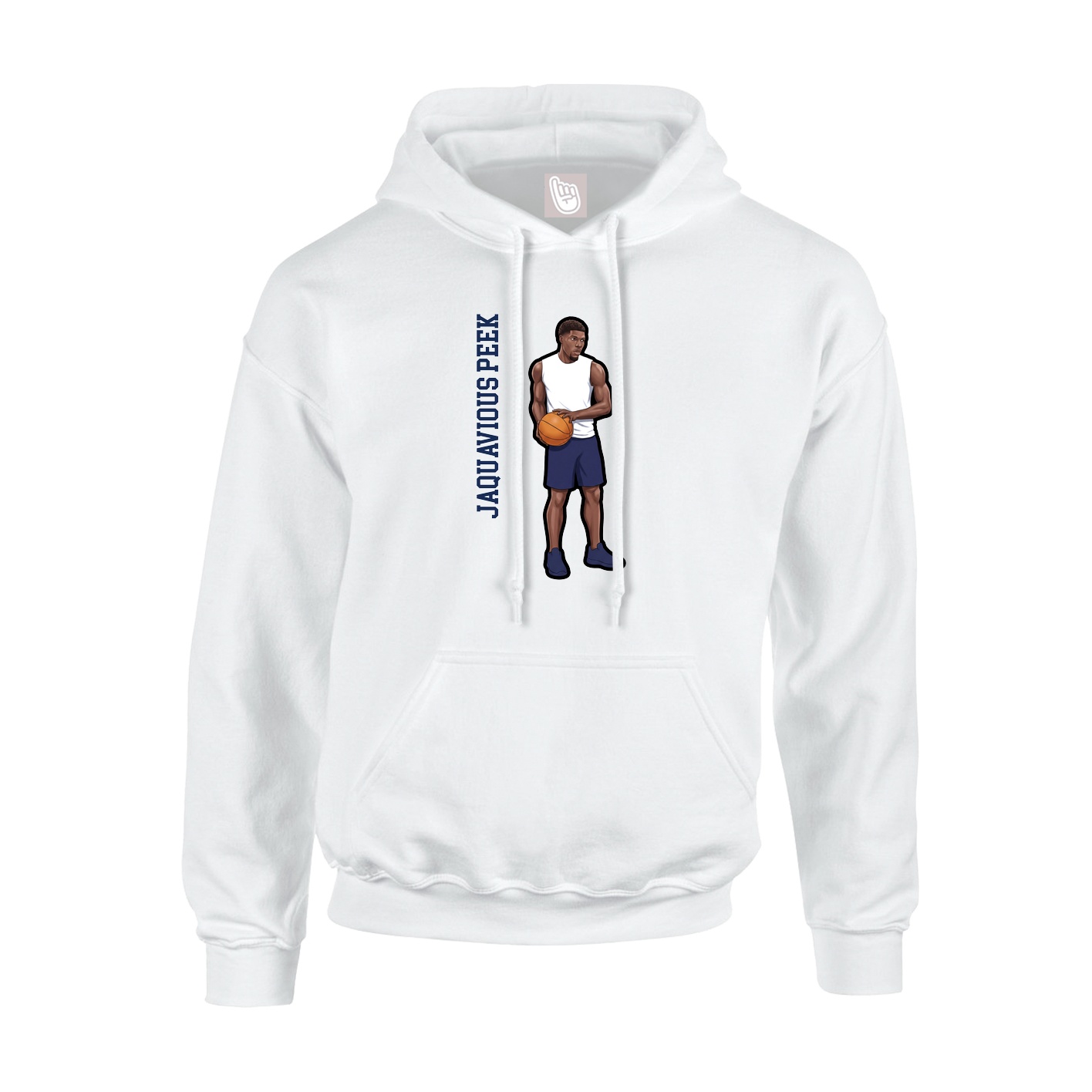 Hoodie — Name Vertical in White