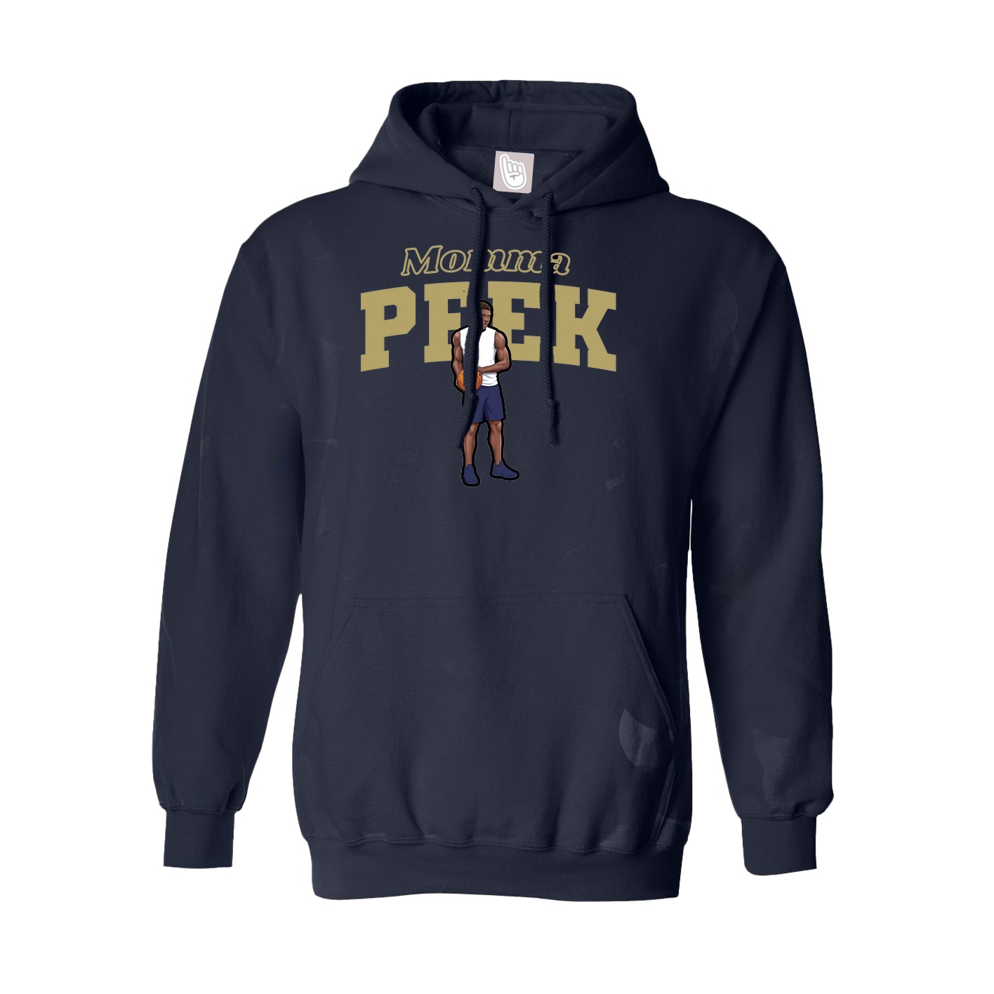 Youth Hoodie — Mothers Day Block in Navy