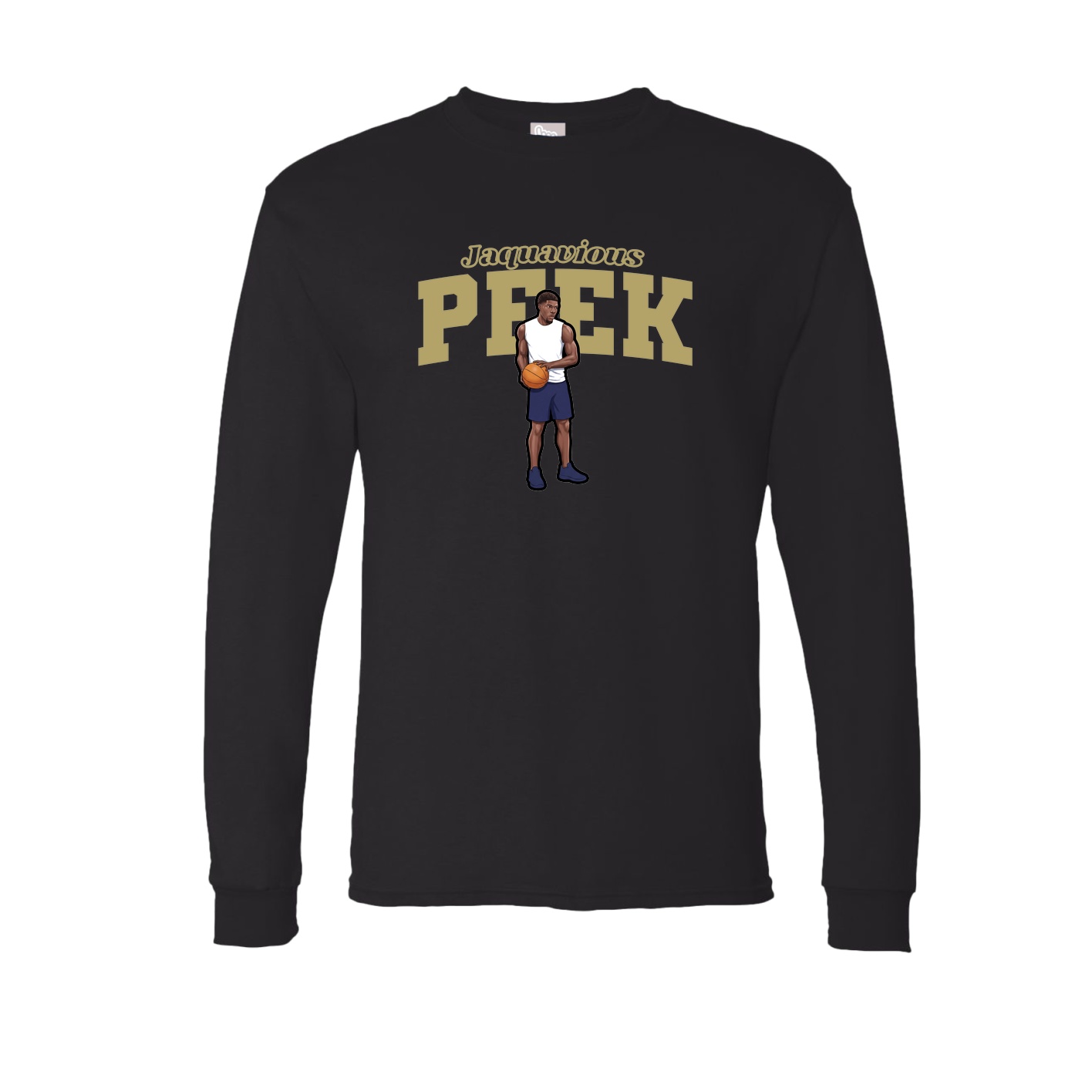 Long Sleeve Tee — Name Arch in Black