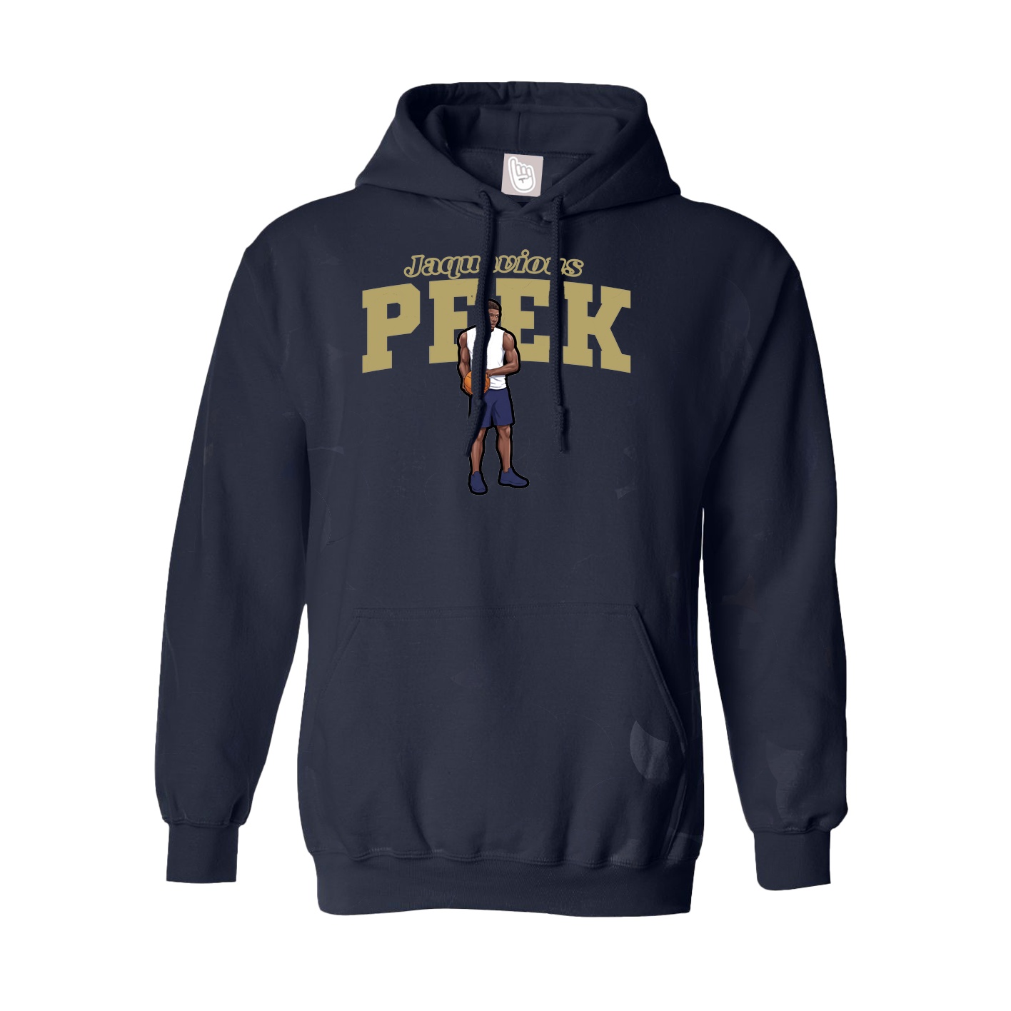 Youth Hoodie — Name Arch in Navy