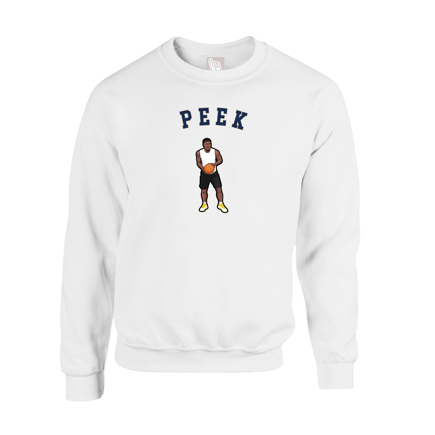 Fleece Crew — Shirsey Arch in White