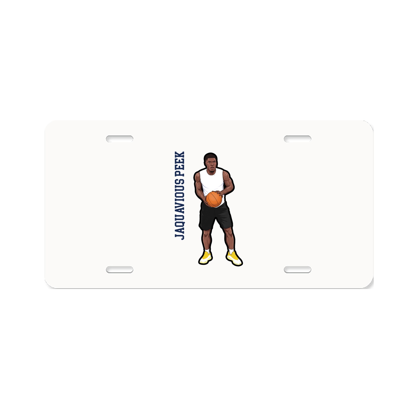 License Plate — Name Vertical in Classic