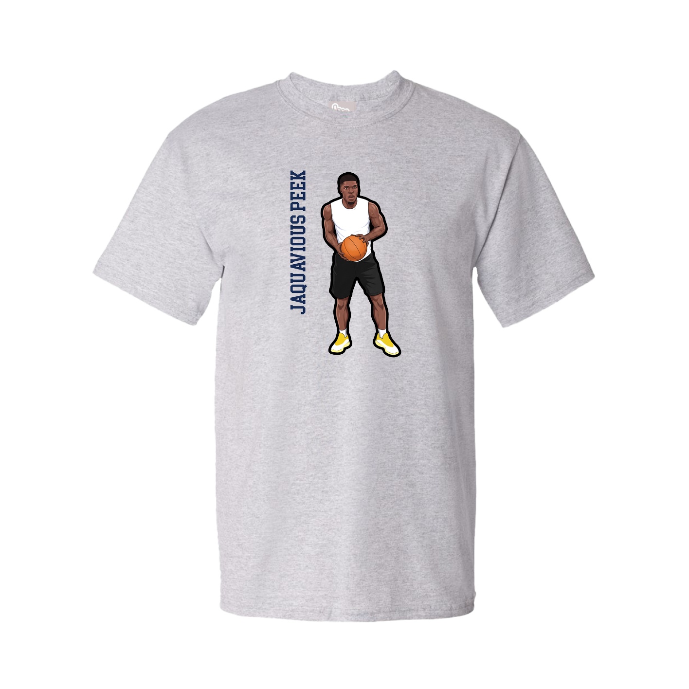 Tee — Name Vertical in Grey
