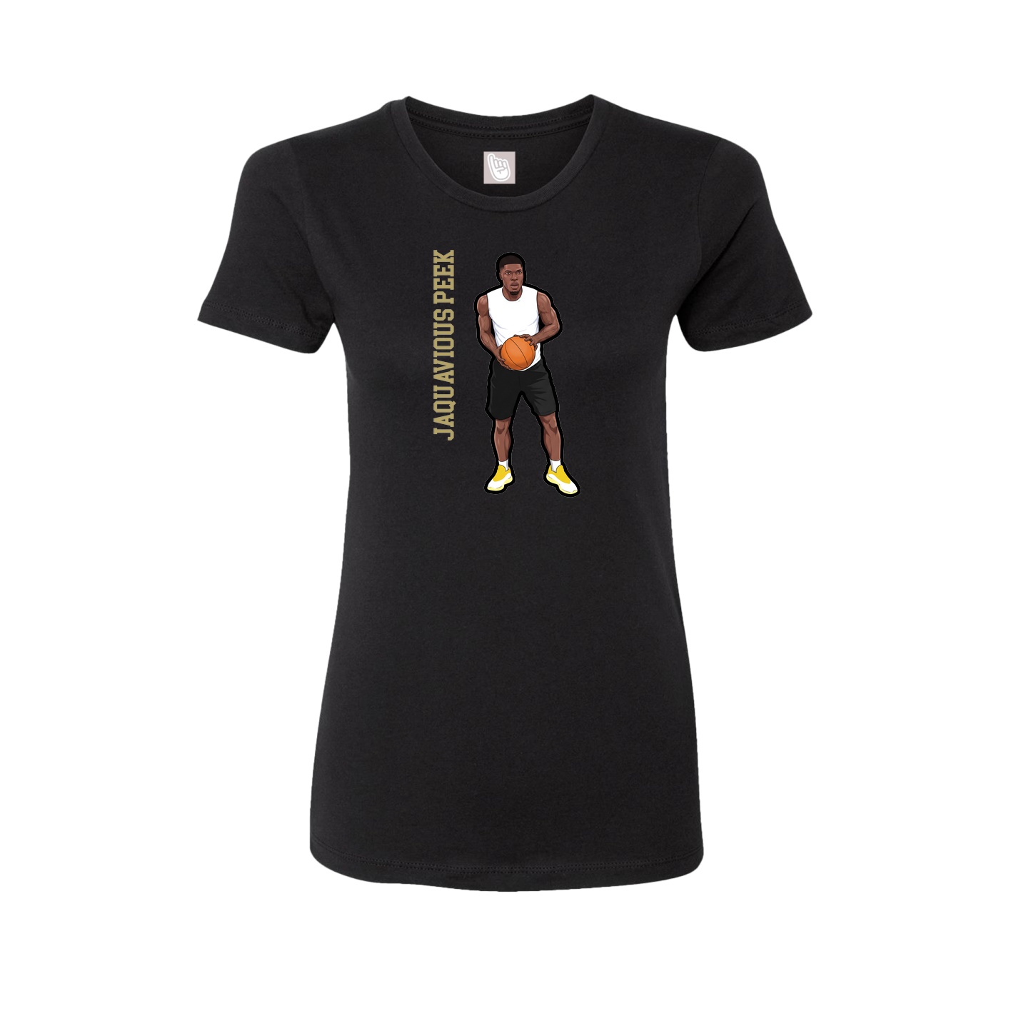 Womens Tee — Name Vertical in Black