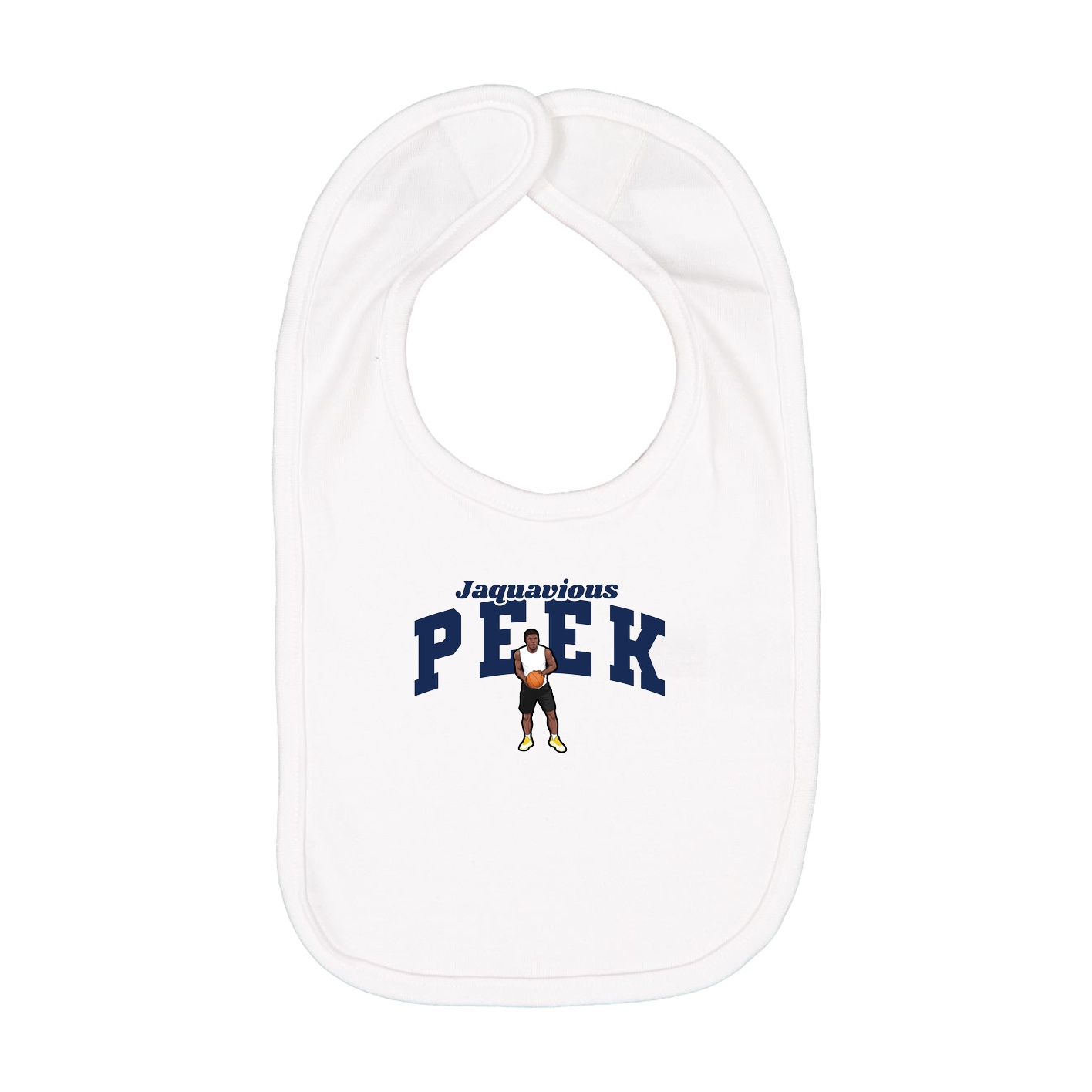 Infant Bib — Signature Arch in White
