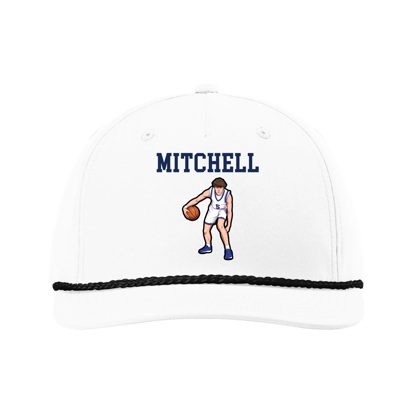 Five-Panel Classic Rope Cap — Shirsey in White