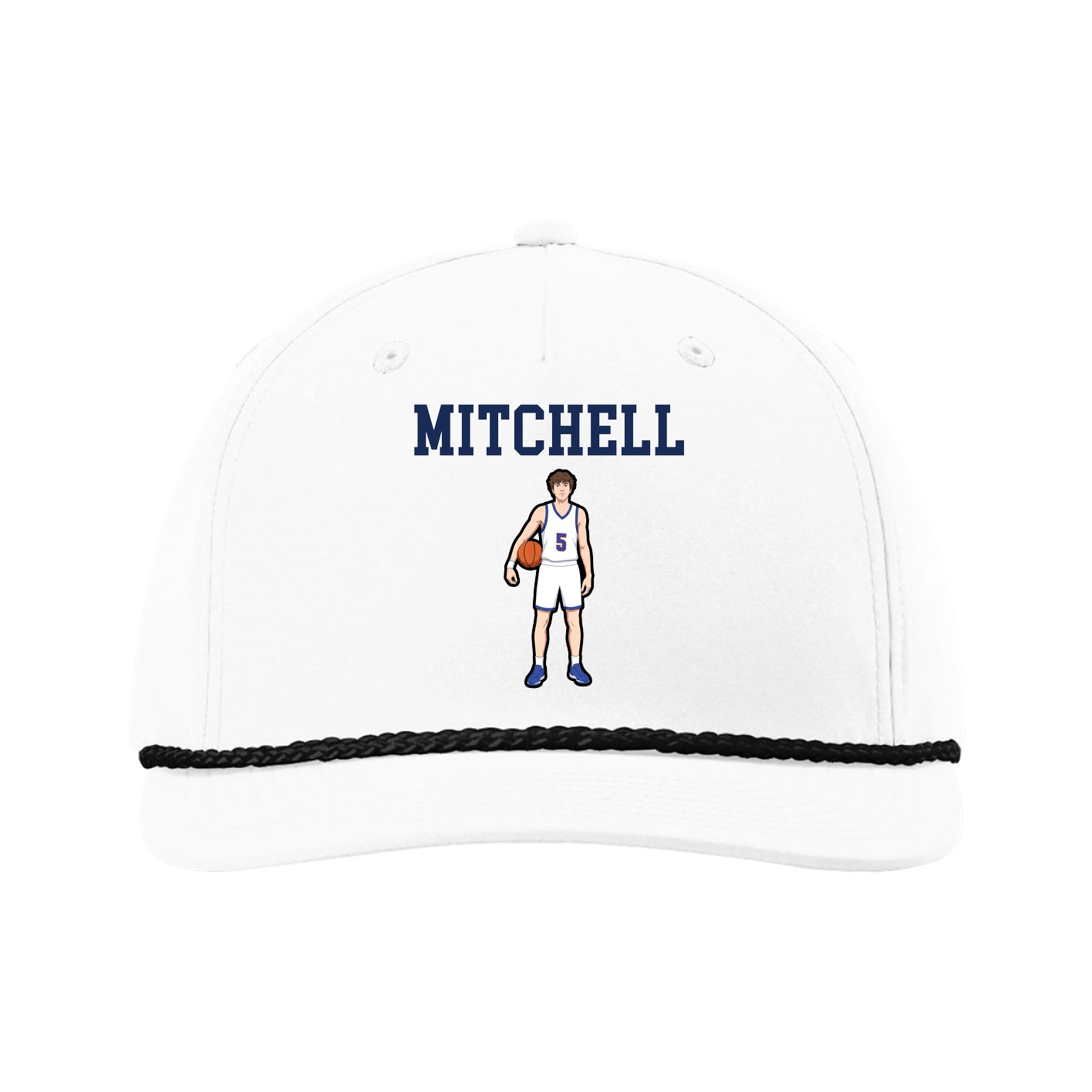 Five-Panel Classic Rope Cap — Shirsey in White