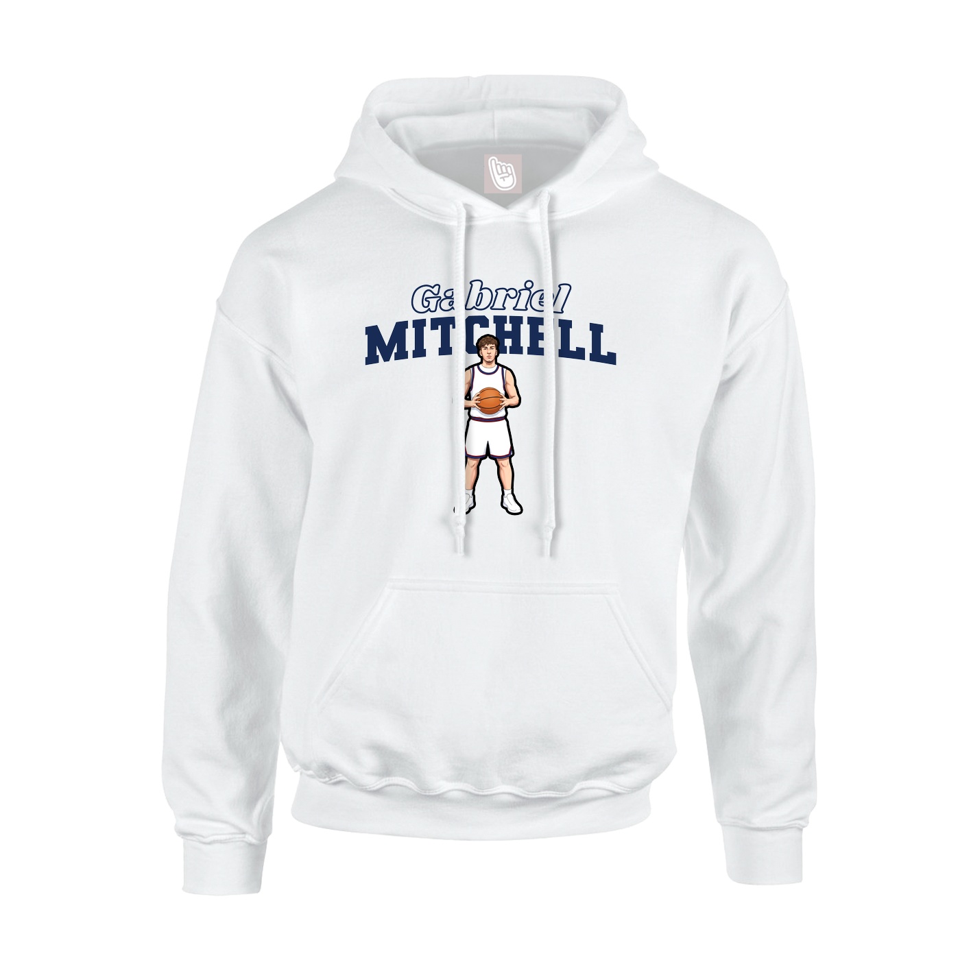 Hoodie — Name Arch in White