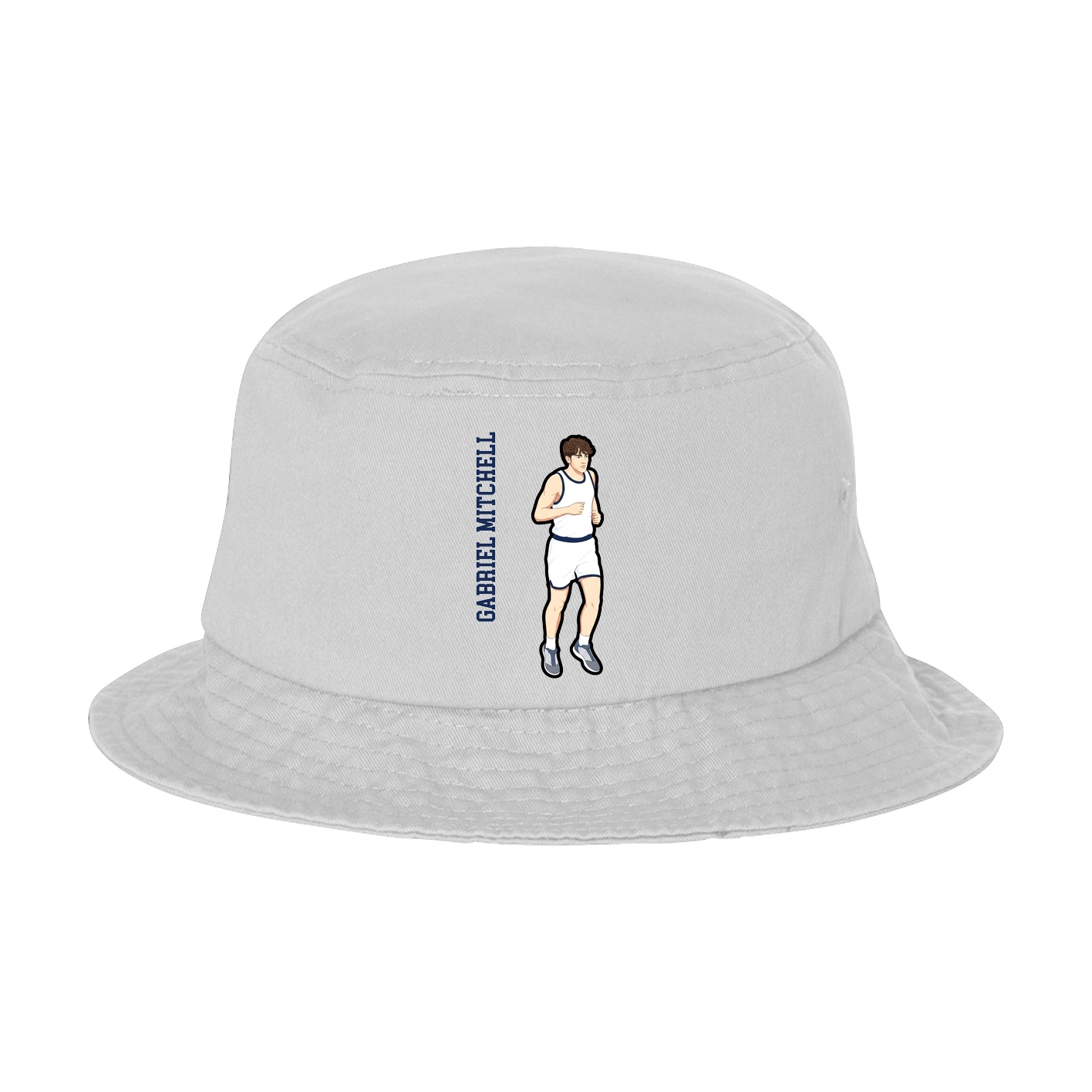 Bucket Cap — Name Vertical in White