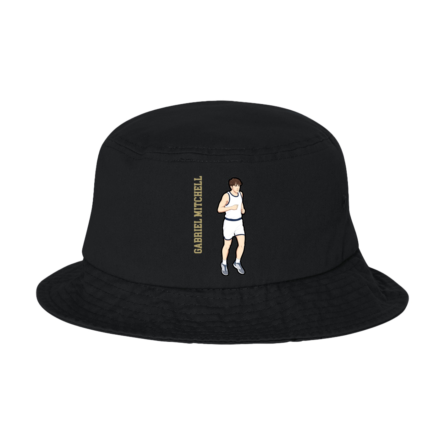 Bucket Cap — Name Vertical in Black