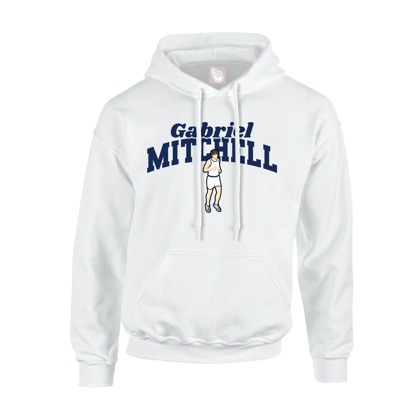 Youth Hoodie — Signature Arch in White