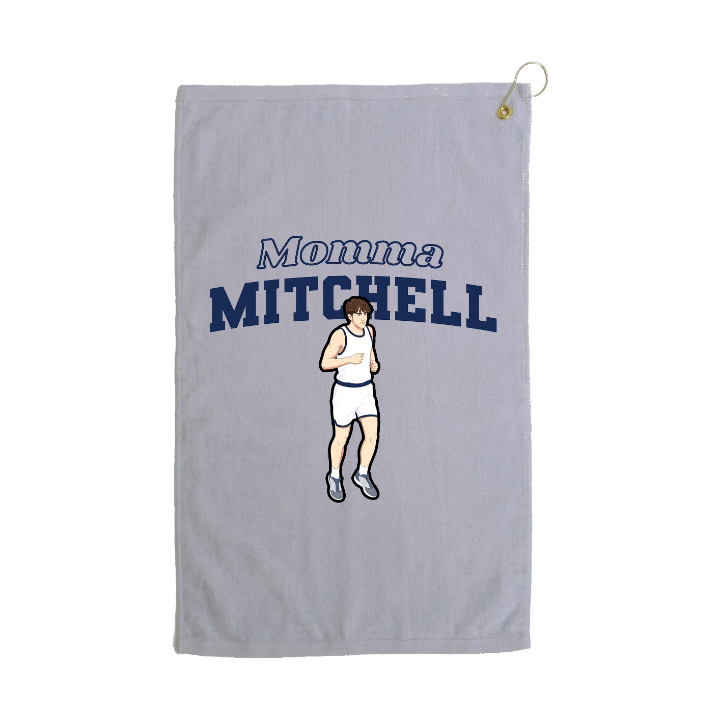 Golf Towel — Mothers Day Block in Grey