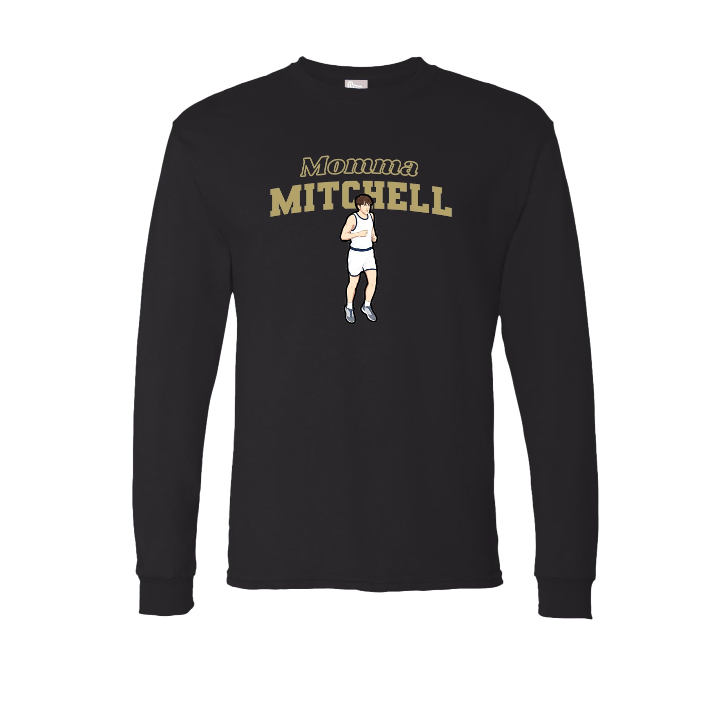 Long Sleeve Tee — Mothers Day Block in Black