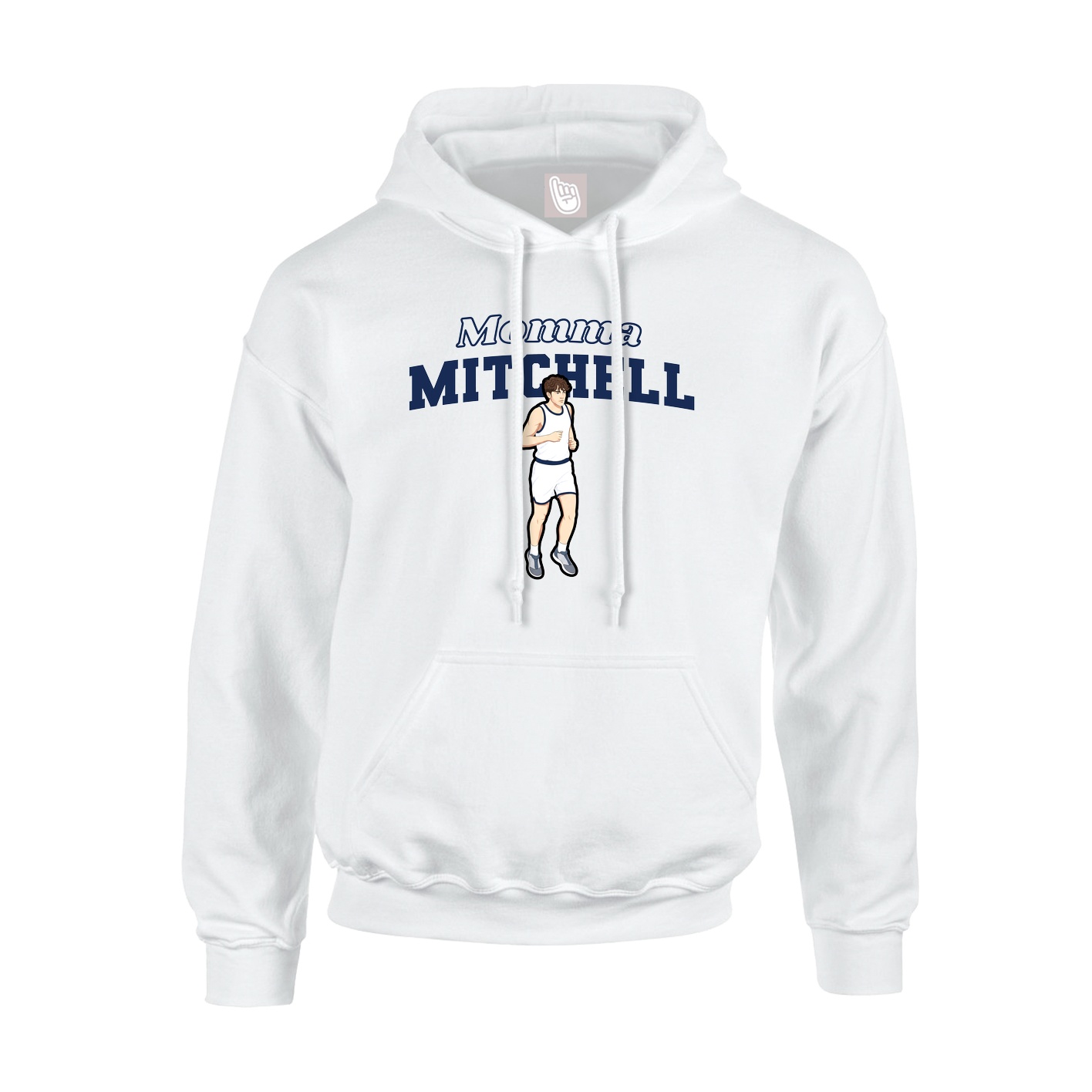 Youth Hoodie — Mothers Day Block in White
