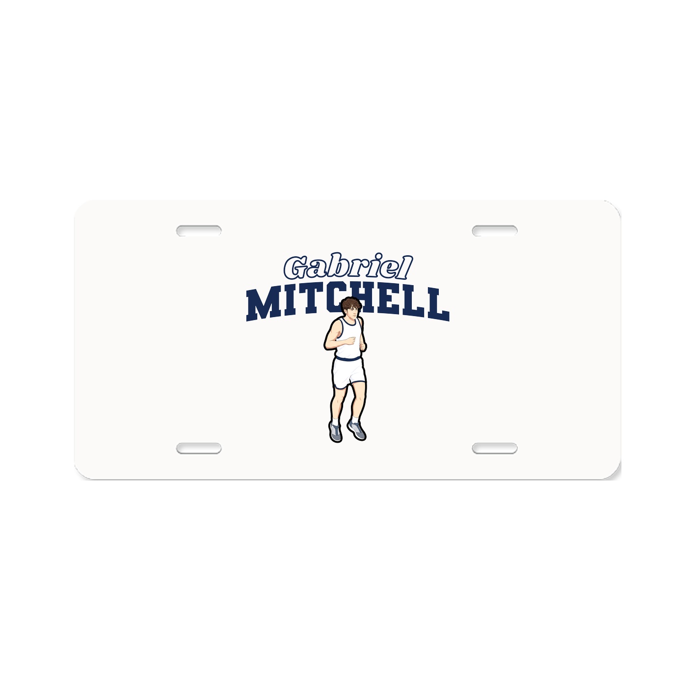 License Plate — Name Arch in Classic
