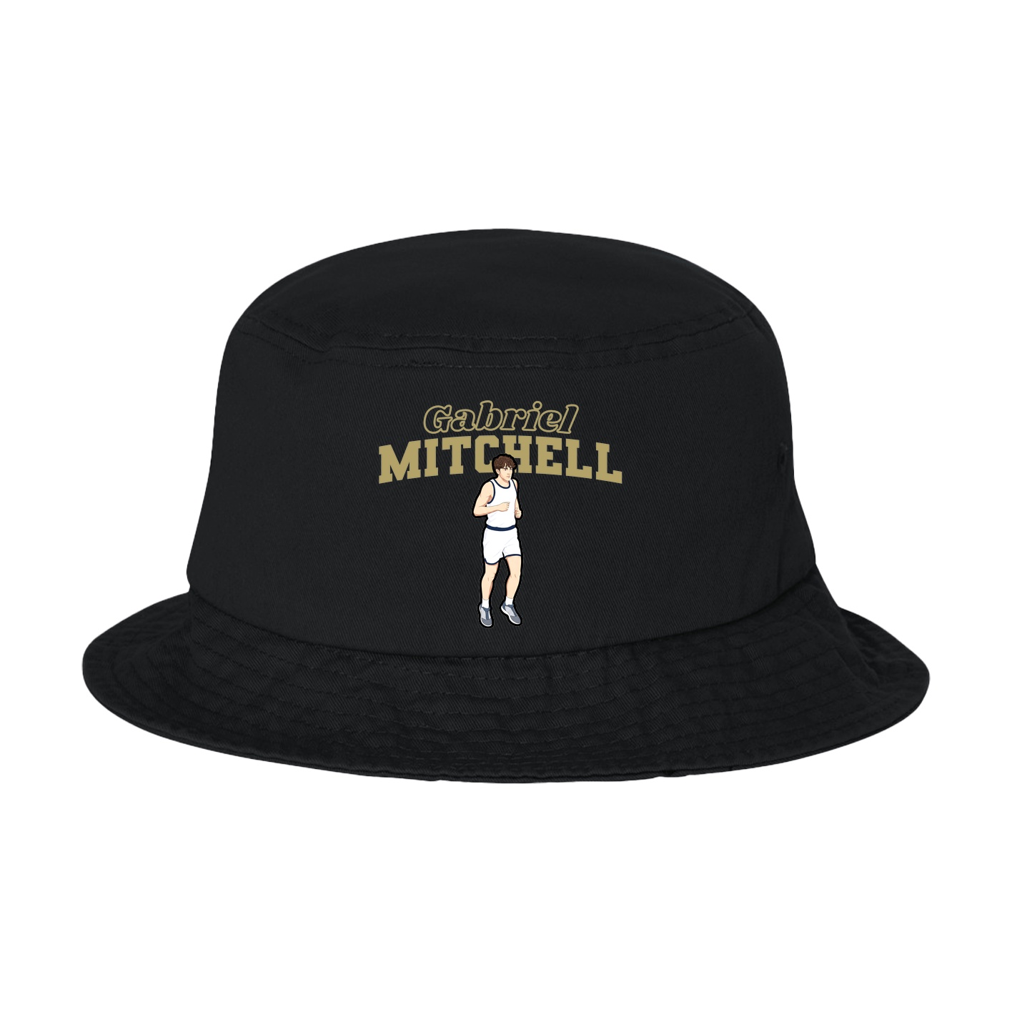 Bucket Cap — Name Arch in Black
