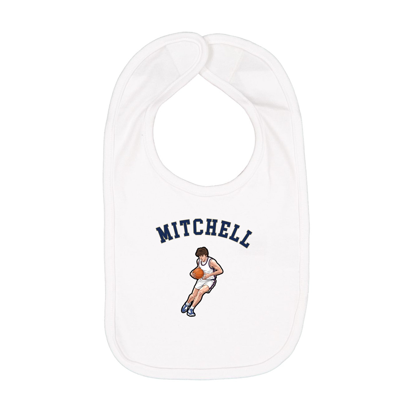 Infant Bib — Shirsey Arch in White