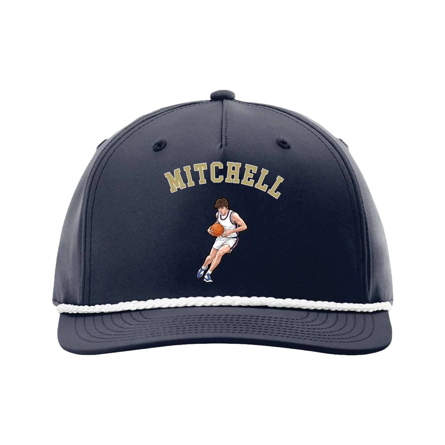 Five-Panel Classic Rope Cap — Shirsey Arch in Navy