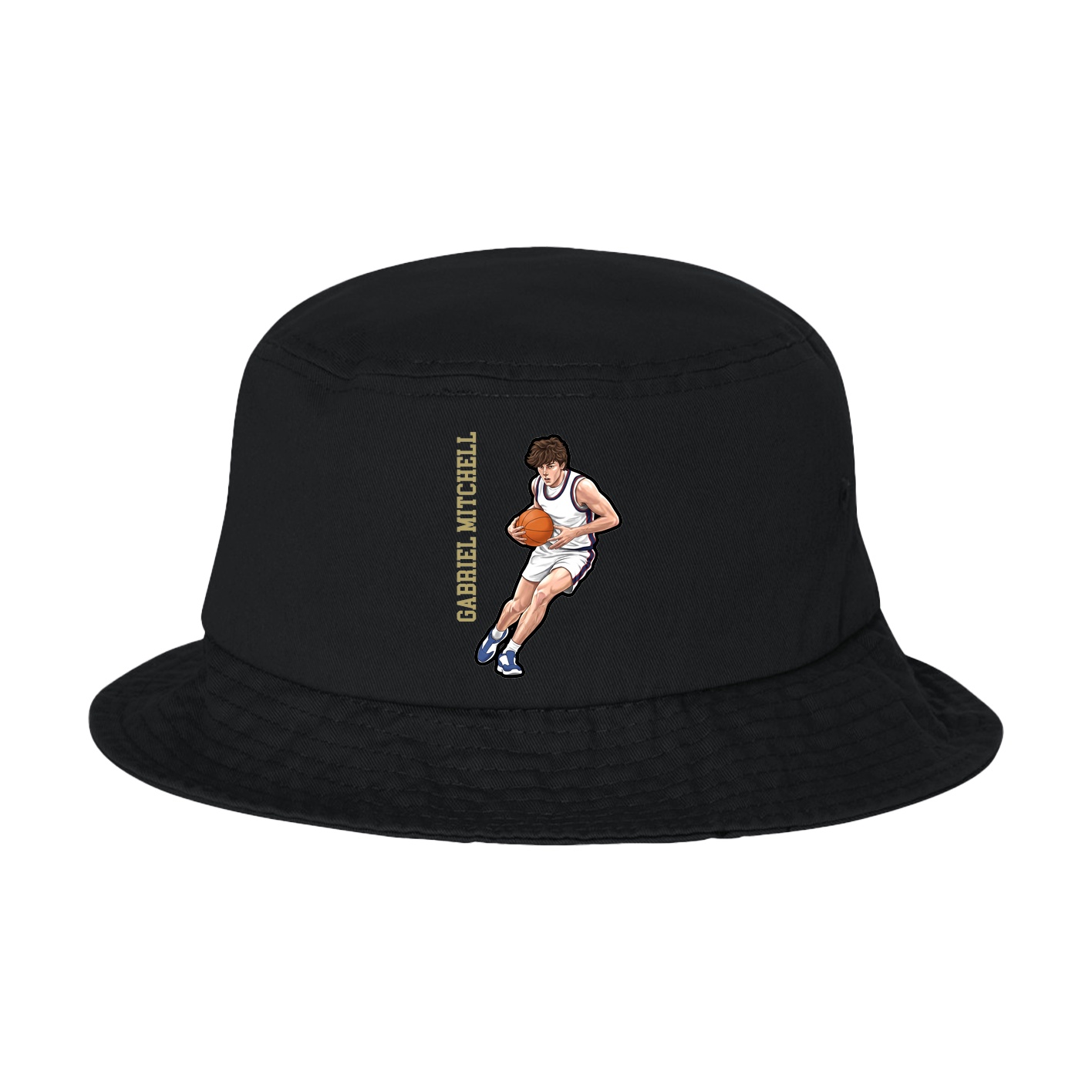 Bucket Cap — Name Vertical in Black