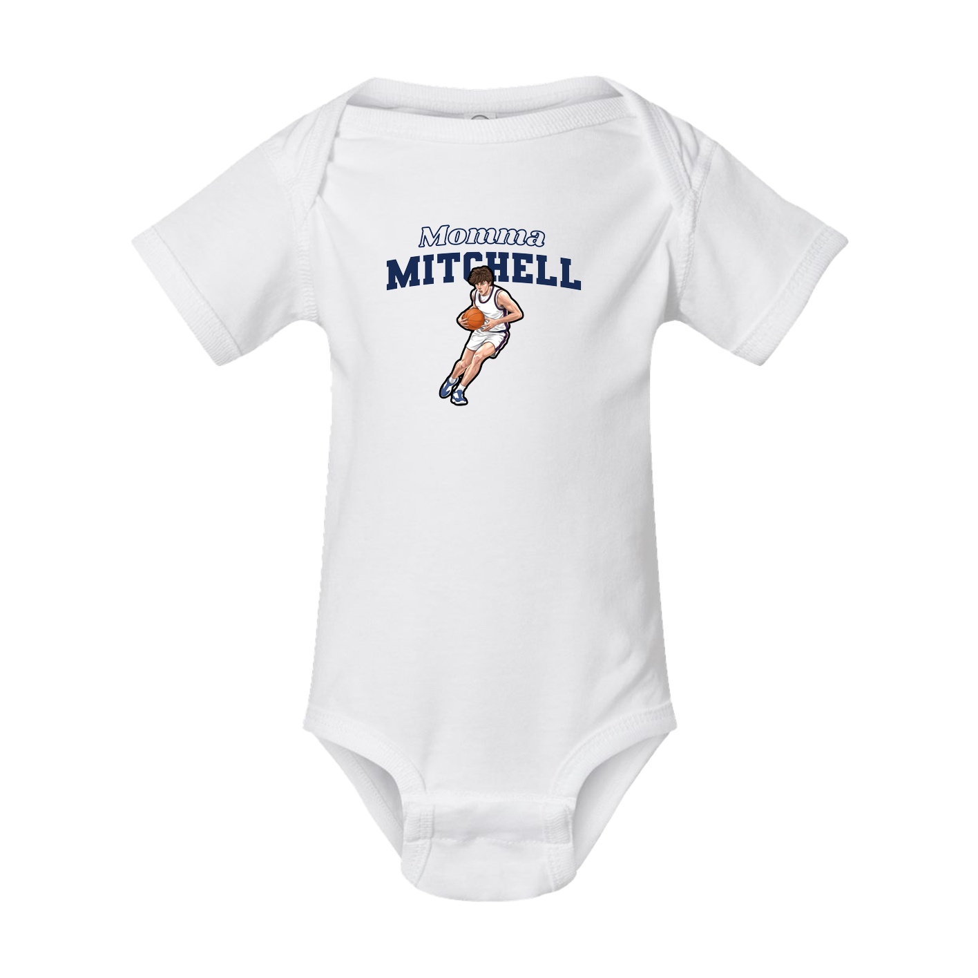 Baby Onesie — Mothers Day Block in White